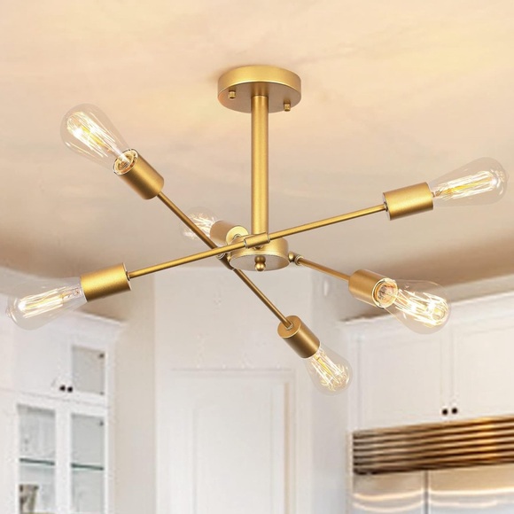 Sputnik Chandeliers 6 light pendent. - Picture 1 of 6
